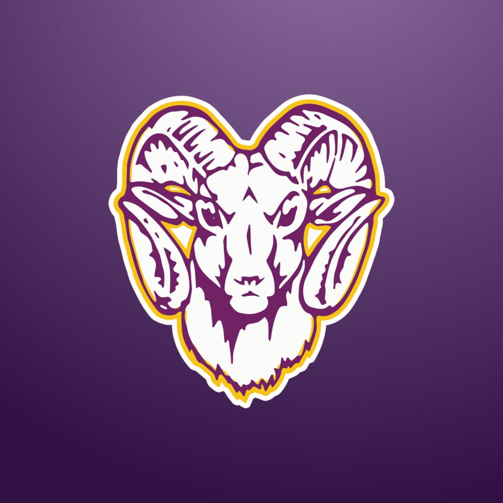 Ram Head on Purple Background