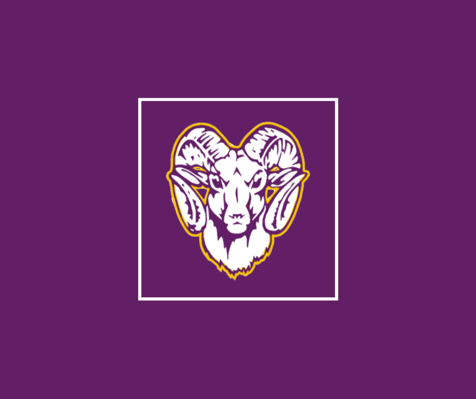 Ram head on purple background