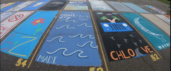 Senior Reserved Painted Parking Spaces