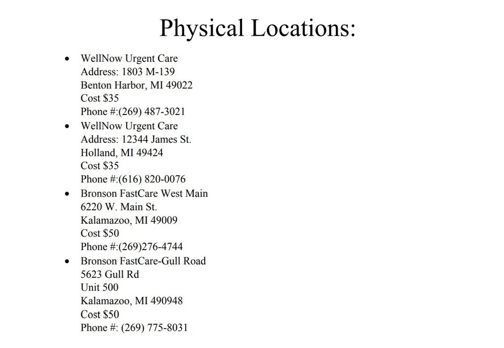 physical list